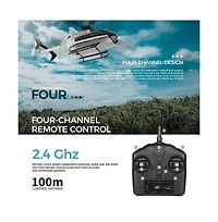 Bruce & Shark 4-Channel Rc Helicopter with Altitude Hold and One-Key Takeoff and Landing
