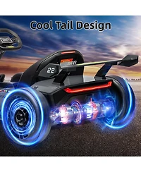 homfan 24V Electric Go-Kart with Dual Motors, 8 Mph Speed & Adjustable Seat, Ages 5-14