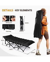 Aofar Folding Camping Bed Adult Mattress Oxford Guest