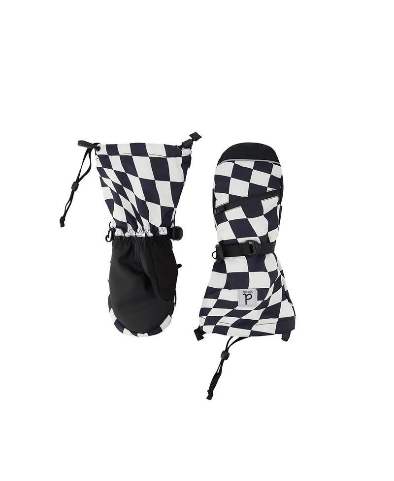 Deux par Toddler Boy 2-5 Teknik Winter Mittens Checkered Print