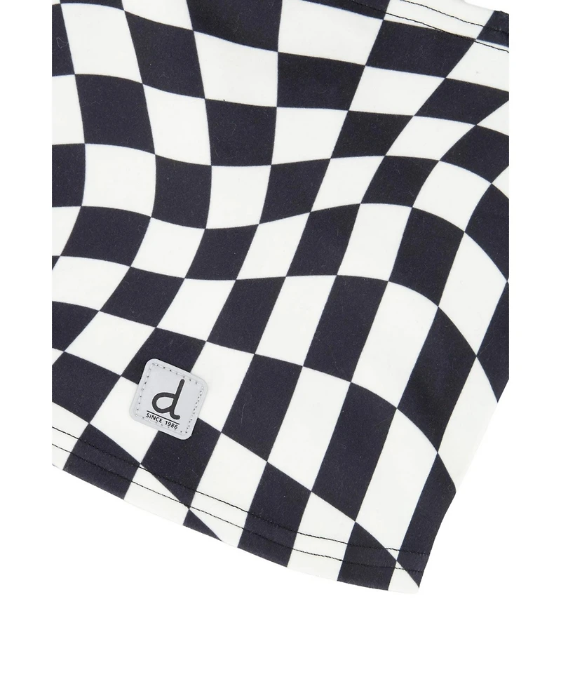 Deux par Deux Little and Big Boy 5-14 Brushed Jersey Balaclava Checkered Print