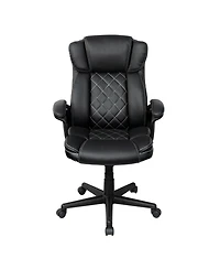 Flynama Ergonomic Executive Faux Leather Office Chair,Diamond-Stitched High Back Chair