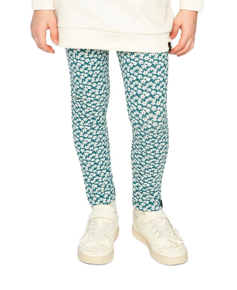 Deux par Little and Big Girl (6-12) Cotton Leggings Daisy Print