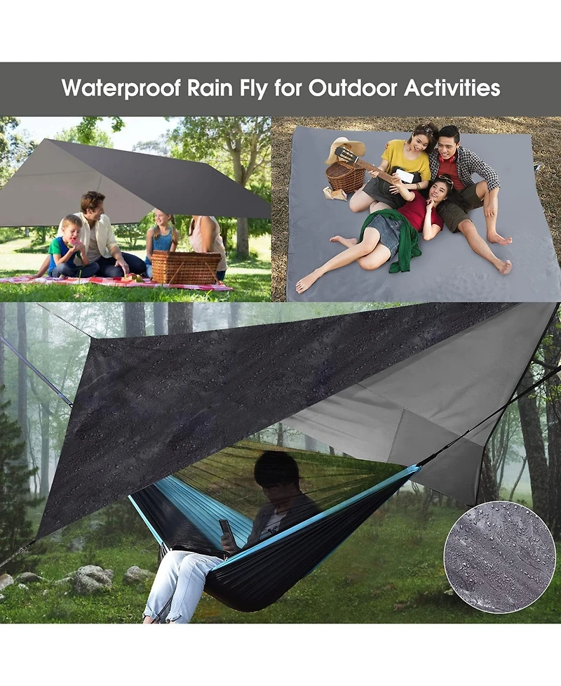 Piscifun Camping Hammock With Mosquito Net Rain Fly Heavy Duty Parachute Nylon Outdoor Gear