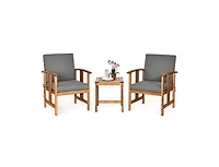 Mondawe 3 Solid Wood Outdoor Patio Sofa Furniture Set