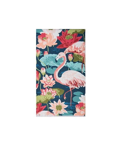 C&F Home Flamingo Lagoon Tropical Floral Cotton Dishtowel