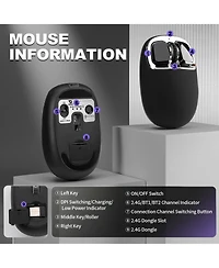 Lisen C1 Wireless Lightweight Mouse for Pc and Laptop