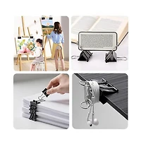 Danrong Assorted Sizes Binder Clips Coated Steel For Office Home School