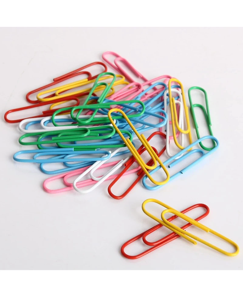 Danrong 900 Pieces Vinyl Coated Paper Clips 6 Colors Office School Organizing