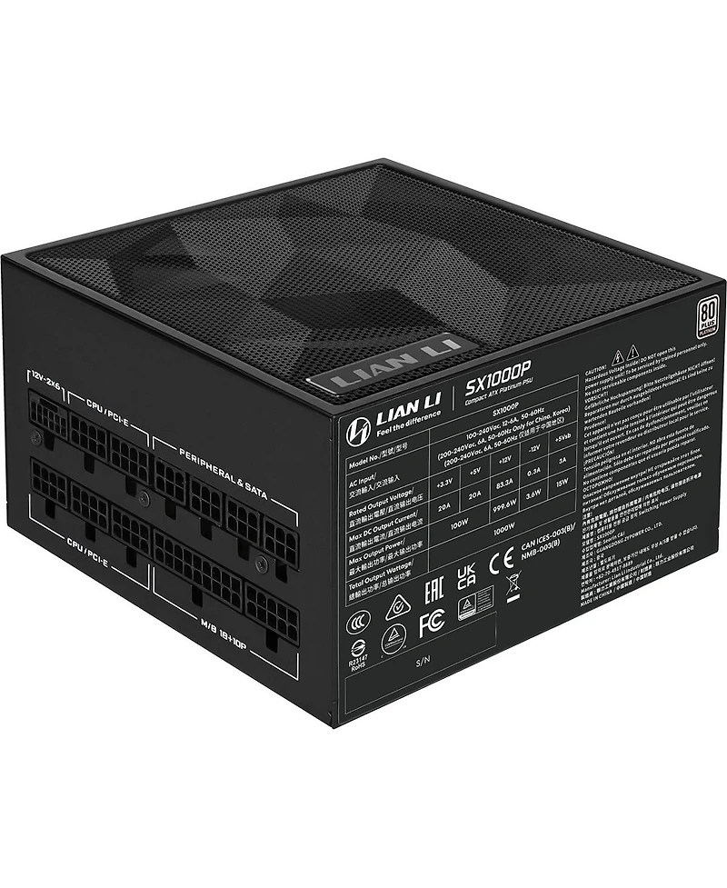 Lian-Li SX1000P Platinum 80 Plus Platinum Fully Modular Power Supply for Atx Pc Builds