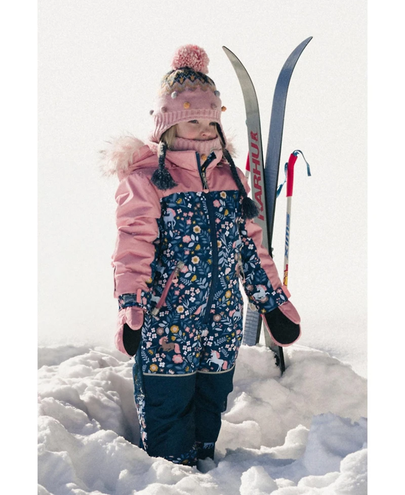 Deux par Little and Big Girl ( 6 to 8 )One Piece Discover Snowsuit Unicorn Print