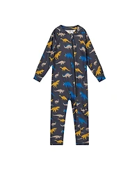 Deux par Deux Toddler Boy ( 2 to 5 ) One Piece Thermal Underwear Dinosaur Print