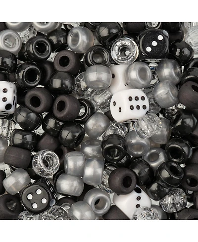 John Bead 6x9mm Mix Plastic Pony Beads, 120g