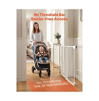 Ruie Drilling Mount Pet Gate for Stairs 30 in High and 28 to 43 in Wide