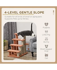Ruie 4 Level Cat Steps with Scratching Posts for High Beds and Sofas