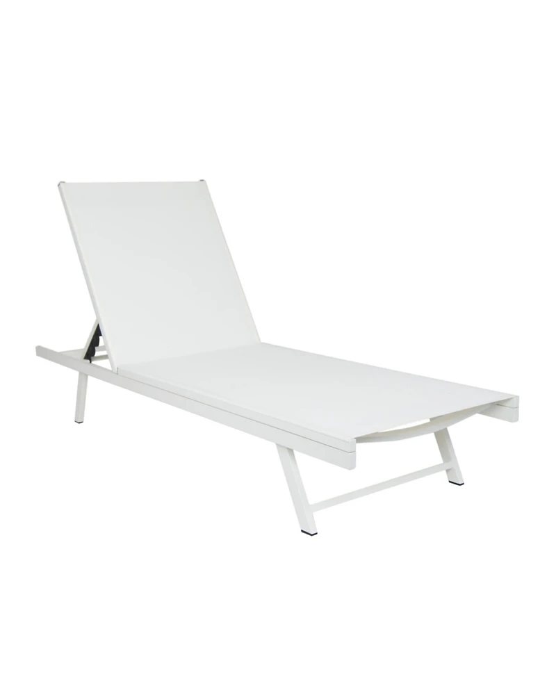 Mondawe Set of 2 Outdoor Chaise Lounge Chairs with Adjustable Backrest