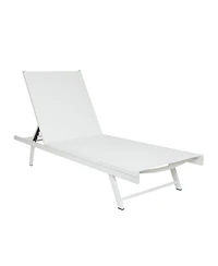 Mondawe Set of 2 Outdoor Chaise Lounge Chairs with Adjustable Backrest