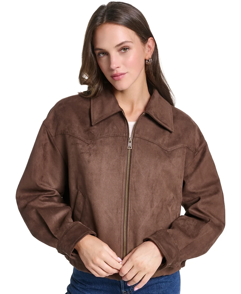 Levi's Women's Western Yoke Bubble Hem Collared Jacket