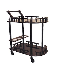 HomeRoots 24" Rolling Bar Cart