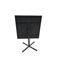 HomeRoots 32" Square Aluminum Pedestal Base Dining Table