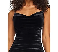 Alex & Sophia Juniors' Spaghetti-Strap Sweetheart Long Dress