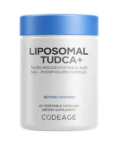 Codeage Liposomal Tudca Plus 600 Milligram, Nac N-Acetyl-l-Cysteine, Liposomal Delivery, Non-gmo, 60 Count