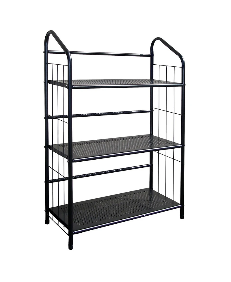 HomeRoots 37" Metal Three Tier Bookcase