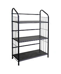HomeRoots 37" Metal Three Tier Bookcase