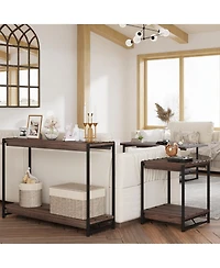 homfan 39.5-Inch Console Table - Slim Sofa and Entryway with Storage, Easy Assembly