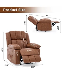 homfan Oversized Recliner Chair for Adult,150degree(s)Recliner Chairs Ergonomic Nursery Chairs, Extra Wide Manual Recliners,