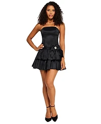 Alex & Sophia Juniors Strapless Dress