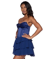 Alex & Sophia Juniors Strapless Dress