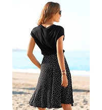 Lascana Women's Polka Dot 2-In-1 Dress