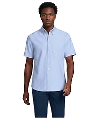 Lands' End Men's Short Sleeve Classic Fit Sail Rigger Oxford Shirt
