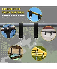 Piscifun 4 Short Straps Tree Swing Hanging Kit Heavy Duty Suspension For Hammock Fitness