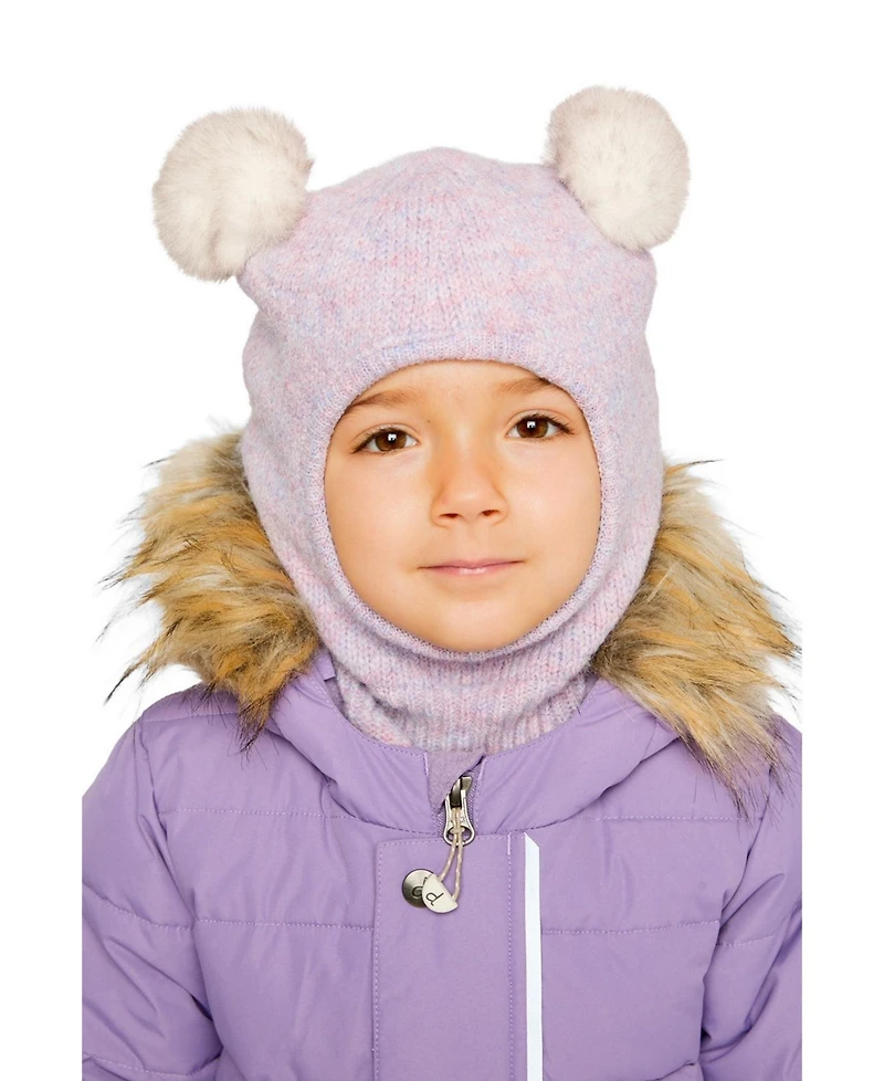 Deux par Deux Baby Girls (0-24) Knit Bear Balaclava
