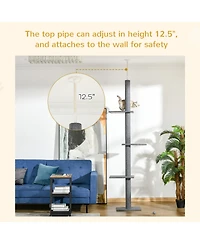 Ruie Floor to Ceiling Cat Tree Climbing Tower with Sisal Scratching Posts