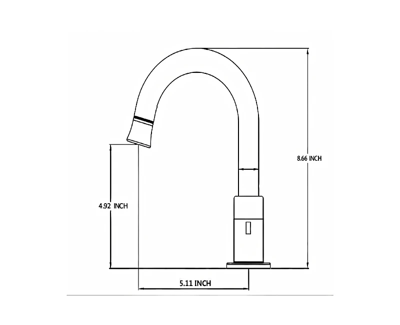 Busdays 8 Inch Widespread Bathroom Faucet 2 Handle 3 Hole with 360 Pull Down Sprayer and Pop Up Drain