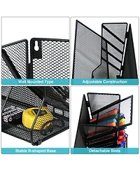 Danrong Metal Wall Desk File Organizer Adjustable Detachable Dividers
