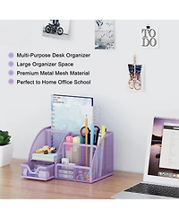 Danrong Mesh Desk Organizer 6 Compartments Pull Out Drawer Office School Dorm Storage