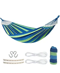 Piscifun Two Person Portable Camping Hammock With Anti Roll Balance Beam Tree Straps 550lbs Capacity