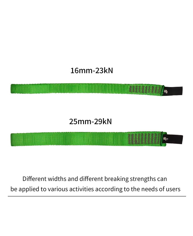 Piscifun 16mm Nylon Tubular Webbing Straps EN566 Certified Rigging for Climbing Tree Work Ziplining