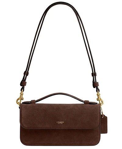 Coach Suede New York Elora Top Handle Small Crossbody Handbag