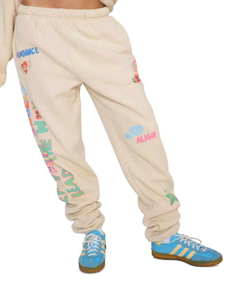 Mayfair Juniors' Angels Lead Graphic Pull-On Jogger Pants