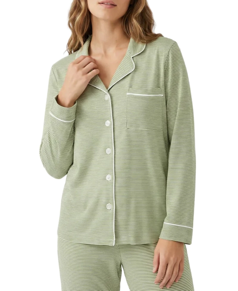 Motette Women's Stripe Bamboo Pajama Set