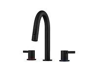 Busdays 8 Inch Widespread Lavatory Faucet 2 Handle 3 Hole with Pop Up Drain and 360 Pull Down Sprayer