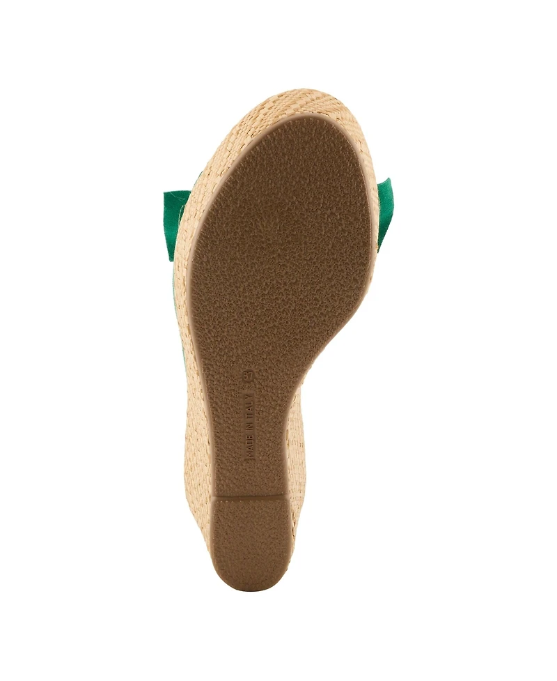 Spring Step Ellyn-Woven Women's Wedge with Suede Upper
