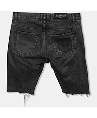 Pre-Owned Balmain Men's Distressed Denim Shorts