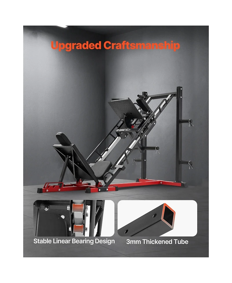 Sevorley Leg Press Hack Squat Machine, Adjustable Leg Press Combo for Home Gym Lower Body Training