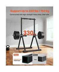 Sevorley Freestanding Foldable Pull-Up and Dip Station, 9-Level Height, 330 lb Capacity
